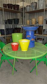 Fun Brighly Colored Pottery : We have several flower pot size and color options Fun Brighly Colored Pottery